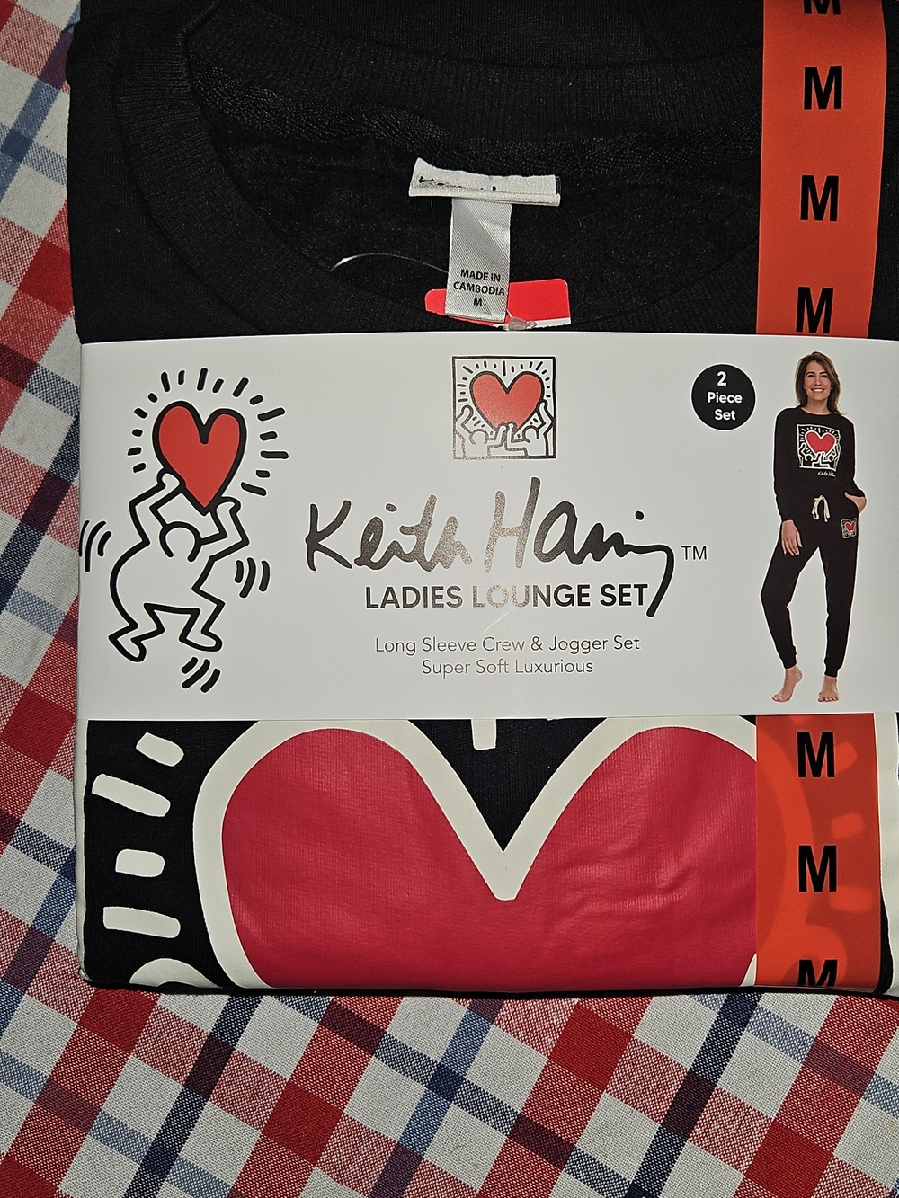 Keith Haring Women's M Lounge Set Black Cotton Blend - Picture 2 of 3